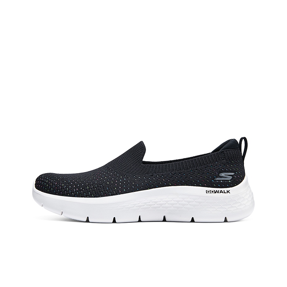 Men'S Shoes Black And White - Skechers Go Walk Fle Mesh, Textile