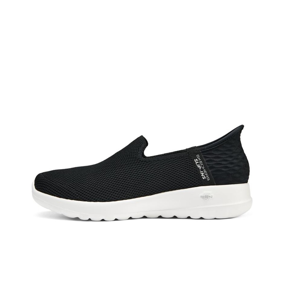 Men'S Shoes Black And White - Skechers Abrasion Resistant Breathable Low top
