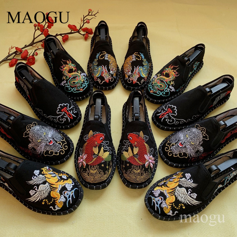 Men Shoes China - Unisex Chinese Style Embroidery Slip-On Shoes