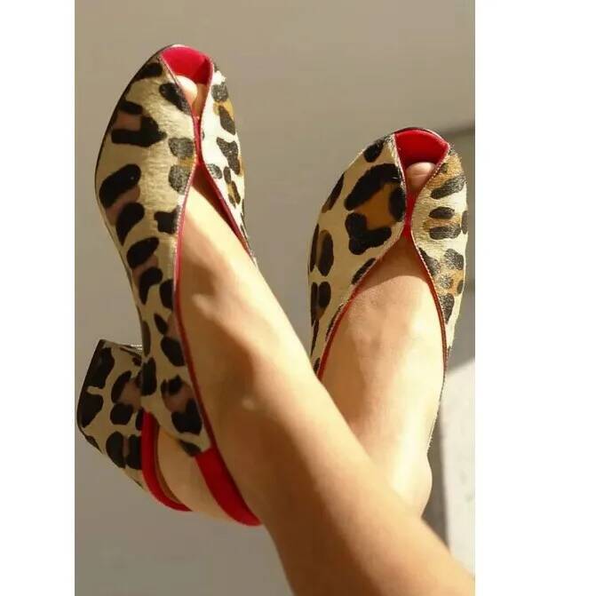 Leopard Print Peep Toe Slingba - đánh giá và giá Men Shoes Style
