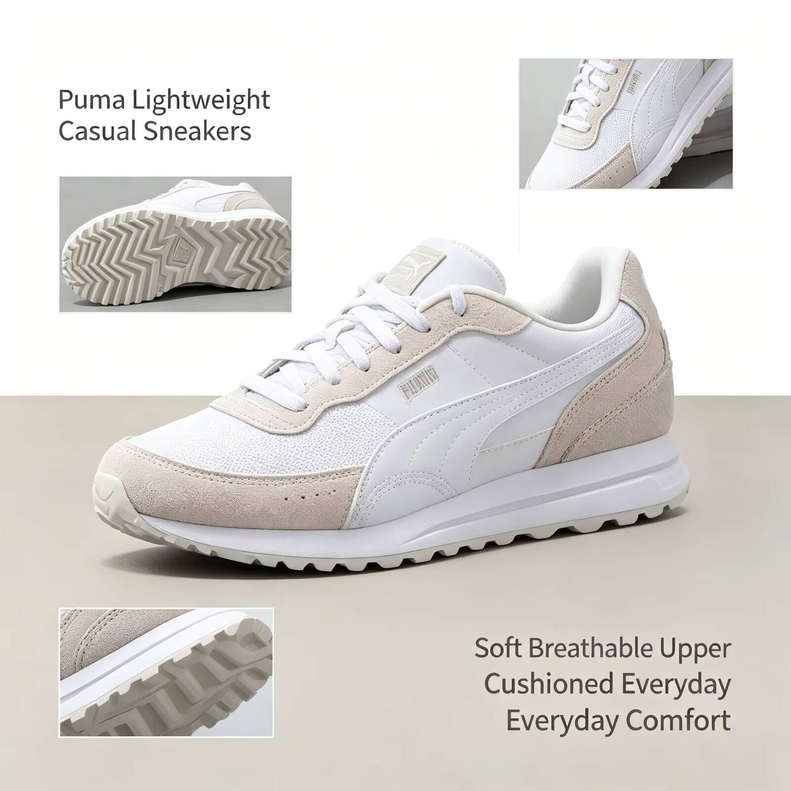 New Hot Puma White Lightweight - đánh giá và giá Men Shoes Puma