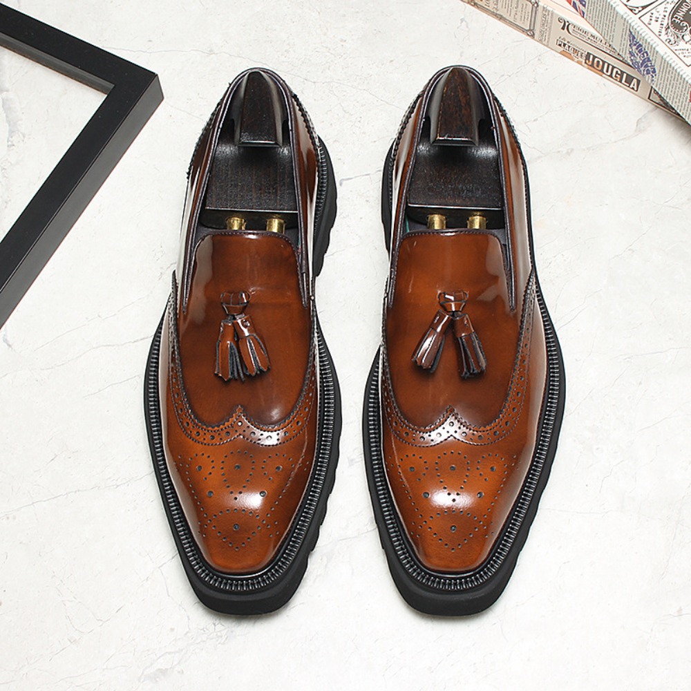Men's Casual Business Leather  - đánh giá và giá Men Shoes Eu To Us Size