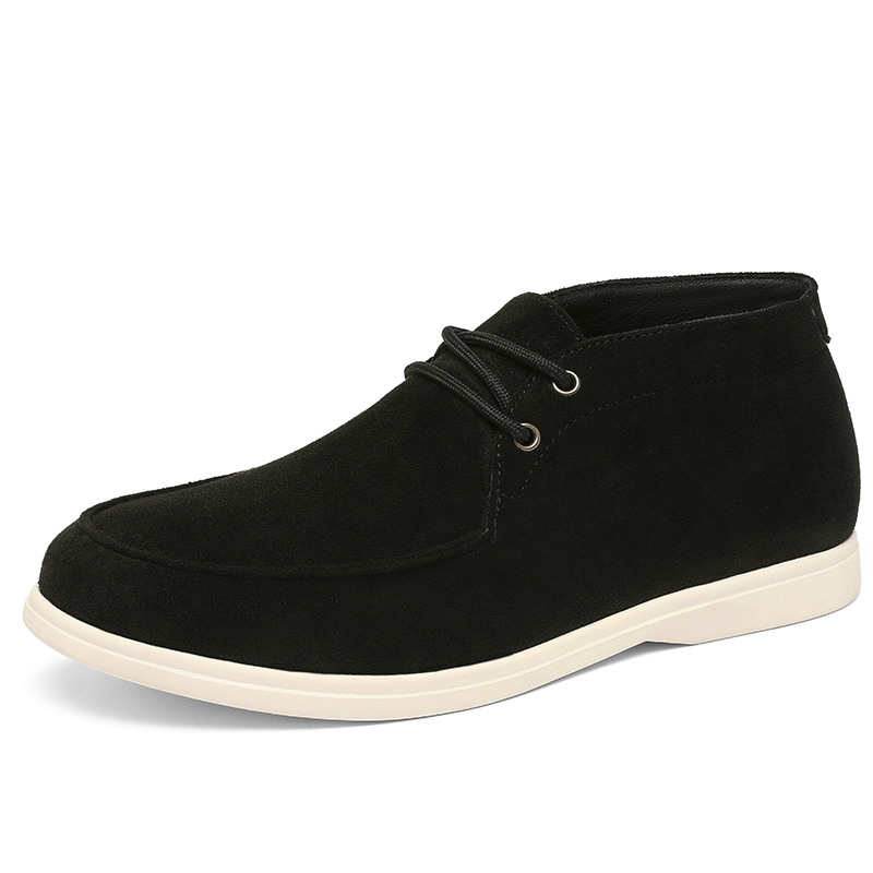 Classic British Style Suede Le - đánh giá và giá Men'S Shoes Black And White