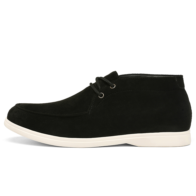 Classic British Style Suede Le - đánh giá và giá Men'S Shoes Black And White